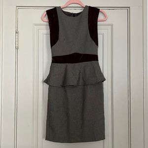 Thème Faux Tweed/Velvet Professional Dress (M)
